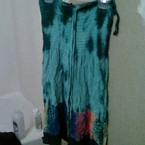 Multicolored very colorful beachy dress.